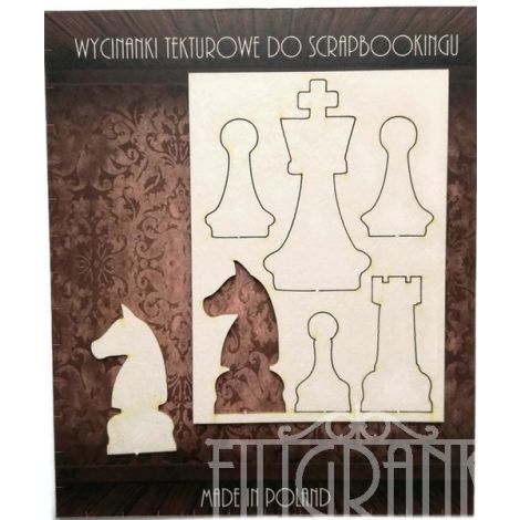 Tekturka Filigranki Zestaw Szachy, 6szt